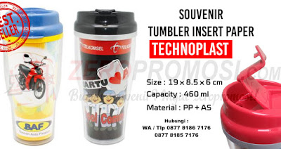 Cetak Souvenir Tumbler Insert Paper Technoplast, Tumbler Botol Minum G200 Technoplast, Tumbler Insert Paper 