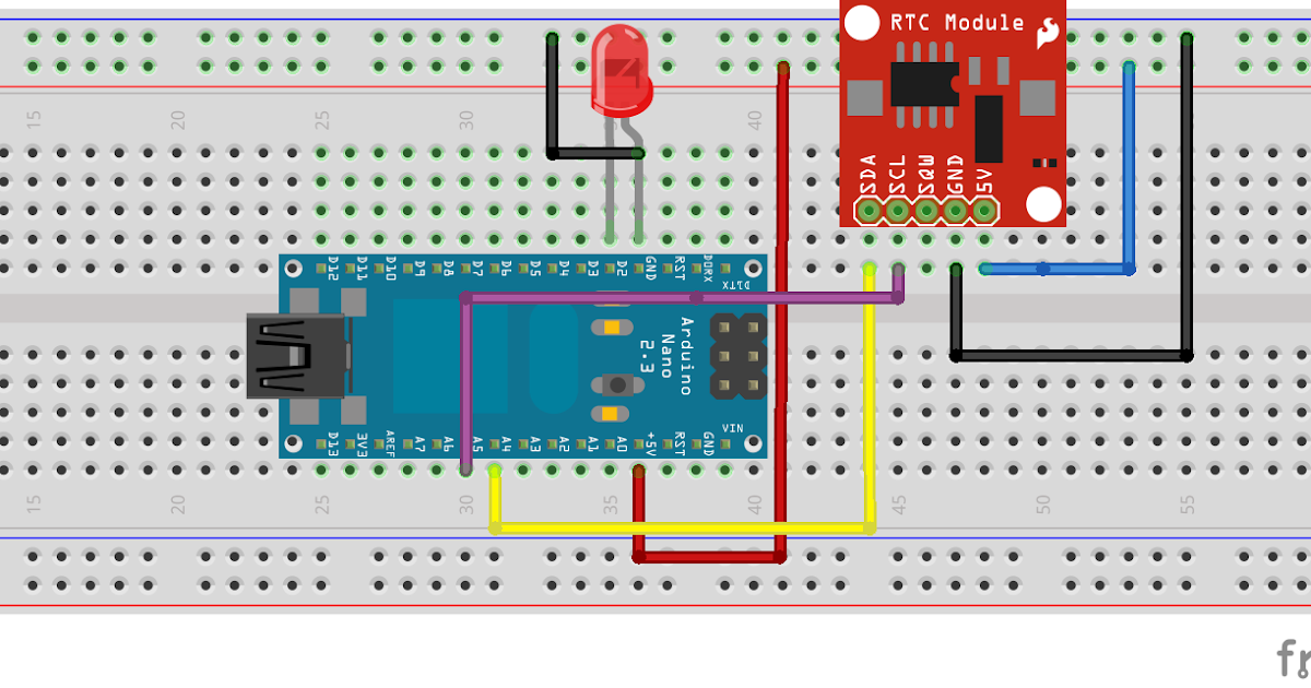 control a led using rtc with arduino