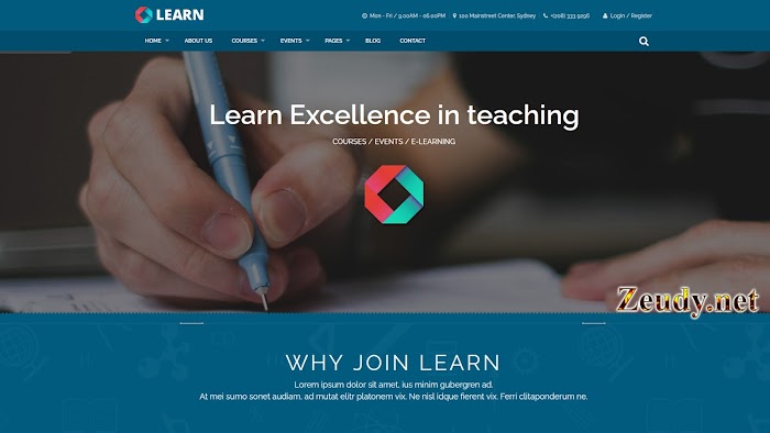 eLearni v2.1 – Online Learning & Education LMS wordpress theme Nulled