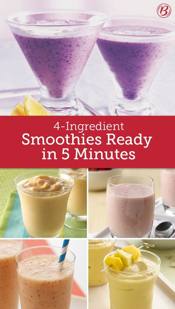 Frothy, Fruity 4Ingredient Smoothies The Dinner Recipes Ideas
