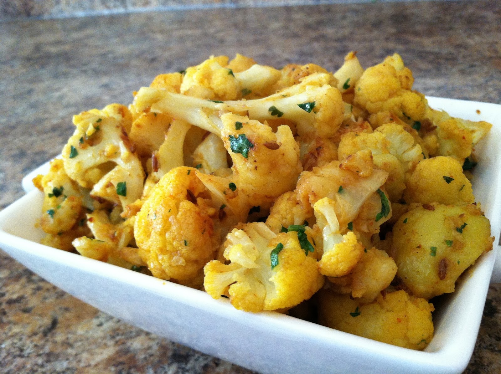 Indian Masala and Recipes Cauliflower Bhaji/Indian Style Cauliflower