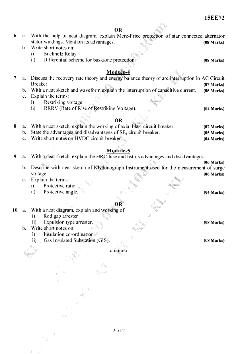 Visvesvaraya Technological University B.E. ELECTRICAL & ELECTRONICS