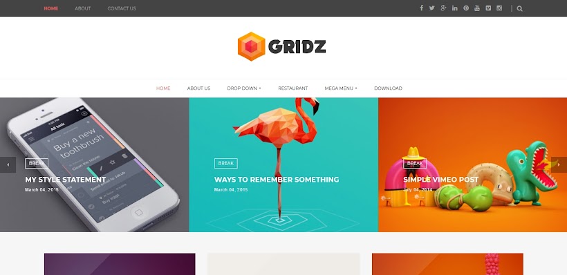 Gridz Free Blogger Template