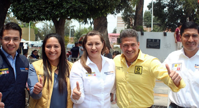 Ana Cristina Ruiz acompaña a Martha Erika Alonso en Coronango
