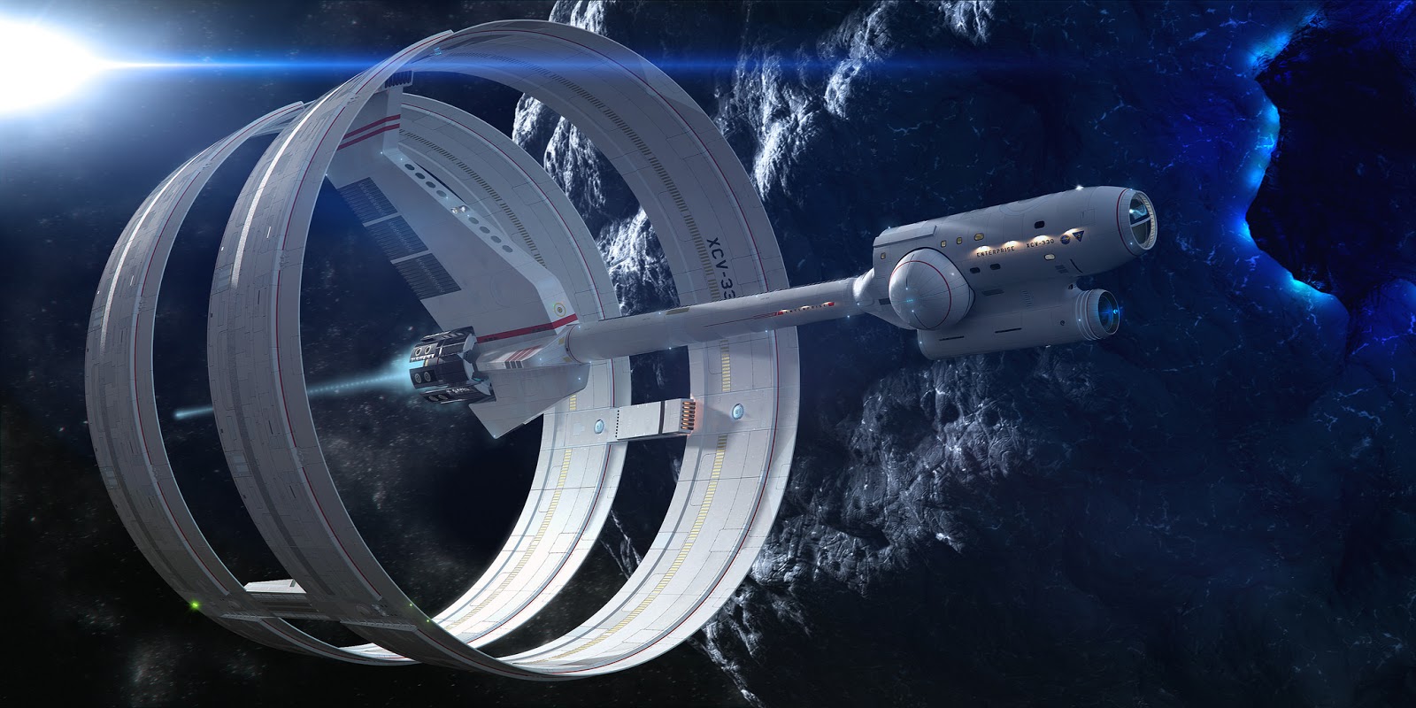 Enterprise VINYL DECAL STICKER Cool Cut-Out XINDI INSECTOID Ship! Star Trek