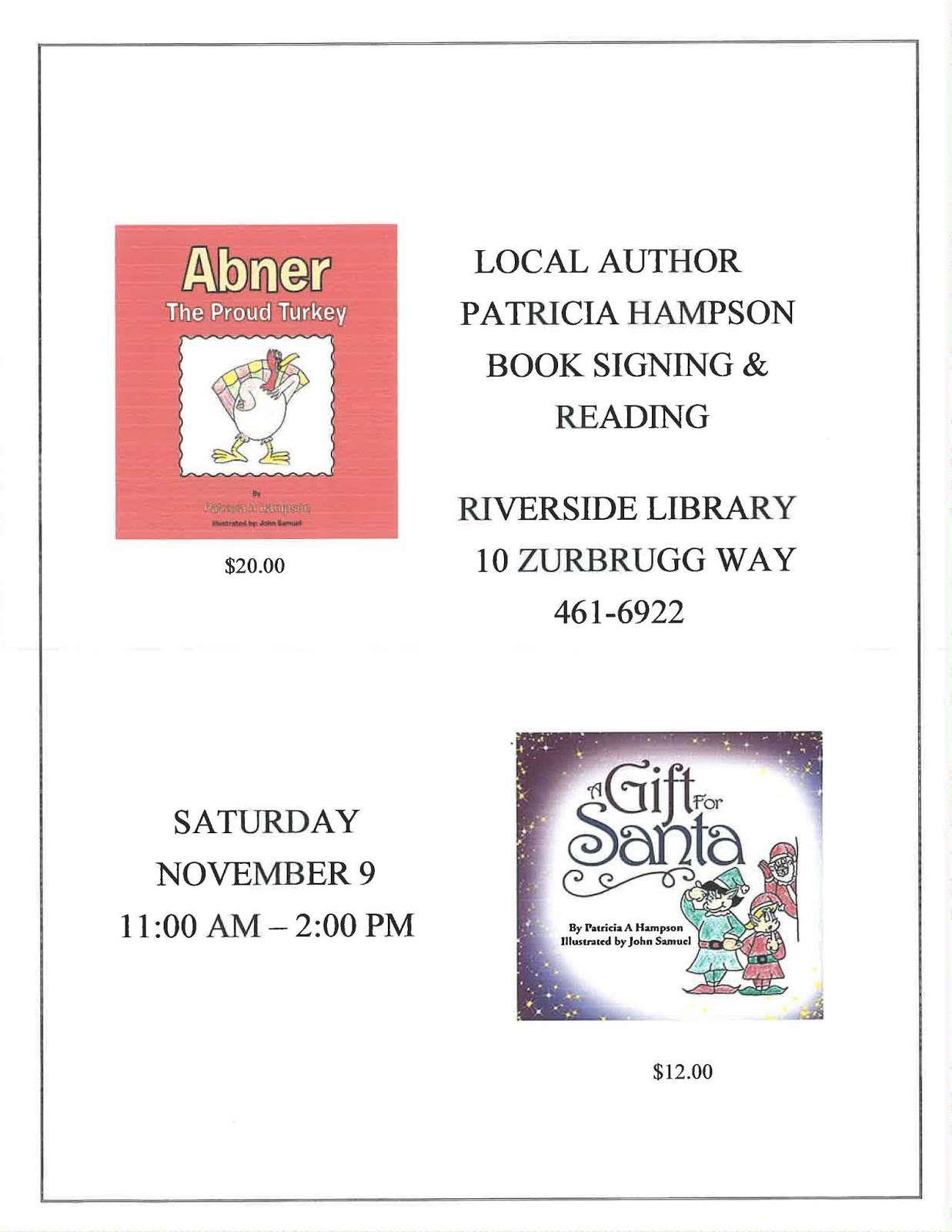 Riverside Township, NJ Blog Local Author Book Signing & Reading