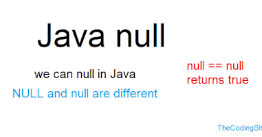 Java null - The Coding Shala