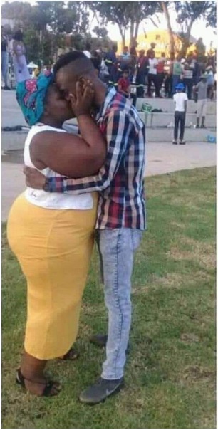 Skinny man and his momo girlfriend excite the internet, she carries him like a toddler, Sweet love (PHOTOs) 1 - Skinny man and his momo girlfriend excite the internet, she carries him like a toddler, Sweet love (PHOTOs)