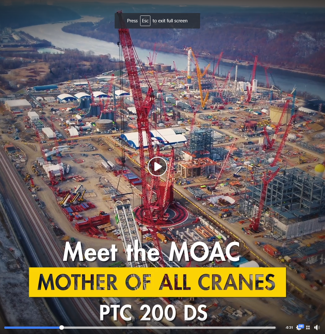 Towns and Nature Monaca, PA Shell building a polyethylene plant on