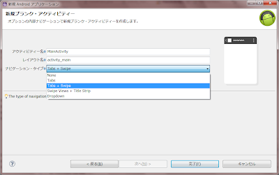 Tabactivity Androidアプリ開発!!: タブの表示(ActionBar.TabListener, FragmentActivity, TabActivity)