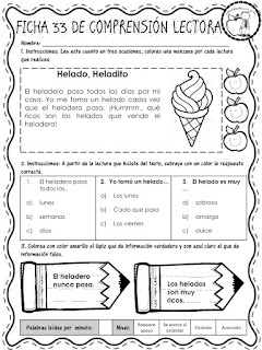 fichas-compresión-lectora