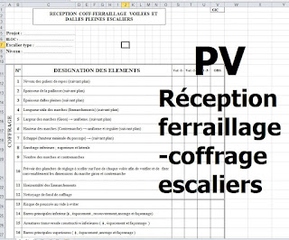 Procès verbal de réception de coffrage et ferraillage