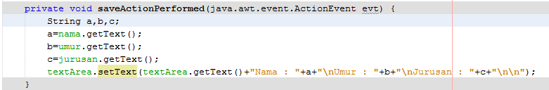 Pemrograman Java : Cara getText dan setText Pada Java GUI