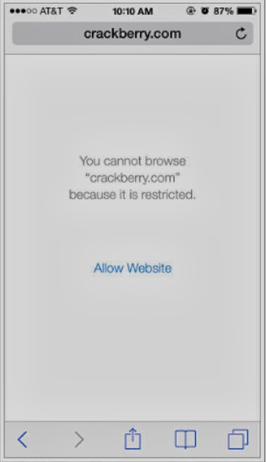 website blocked safari