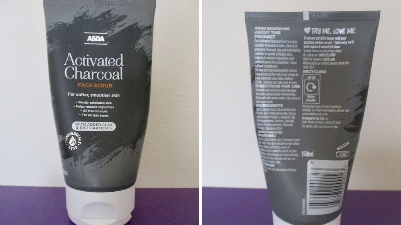 BunnyMoonstone's Blog Asda Activated Charcoal Facial Scrub Review