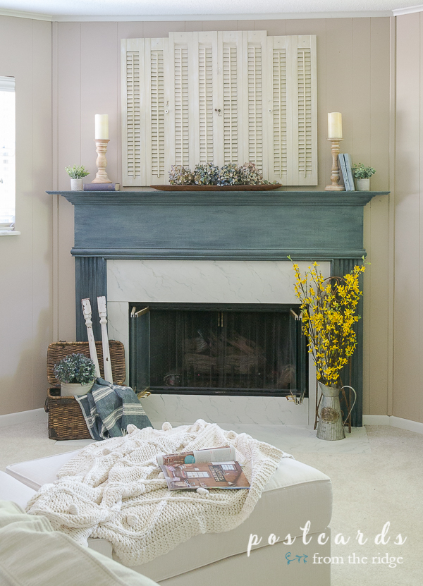 How To Paint Your Mantel And Get Clean Lines Postcards From The Ridge Mantel And Get Clean Paint Lines, Redoing Your Fireplace Mantel