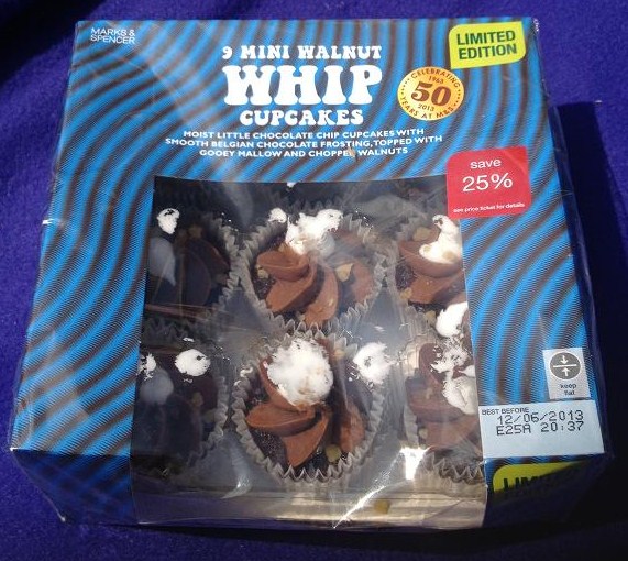 FOODSTUFF FINDS Walnut Whip Mini Cup Cakes (Marks & Spencer) [By cinabar]