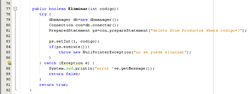 Modificar y eliminar una tabla en netbeans