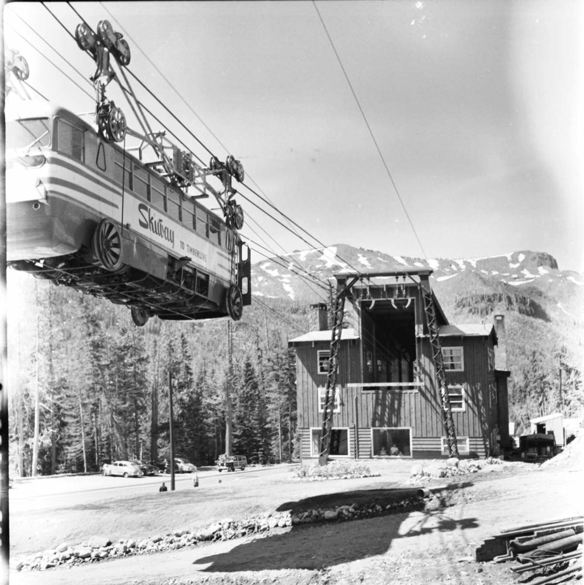 Vintage Photographs of the Skiway Sky Bus Lift Used on Mt. Hood, Oregon ...