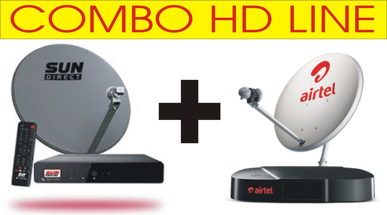 Sun Direct HD + Airtel HD Combo Line Free Test Sat Guru