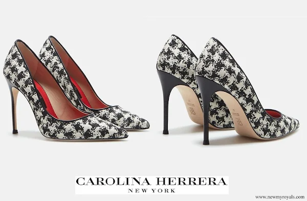 Queen Mathilde wore CH Carolina Herrera Houndstooth Pumps