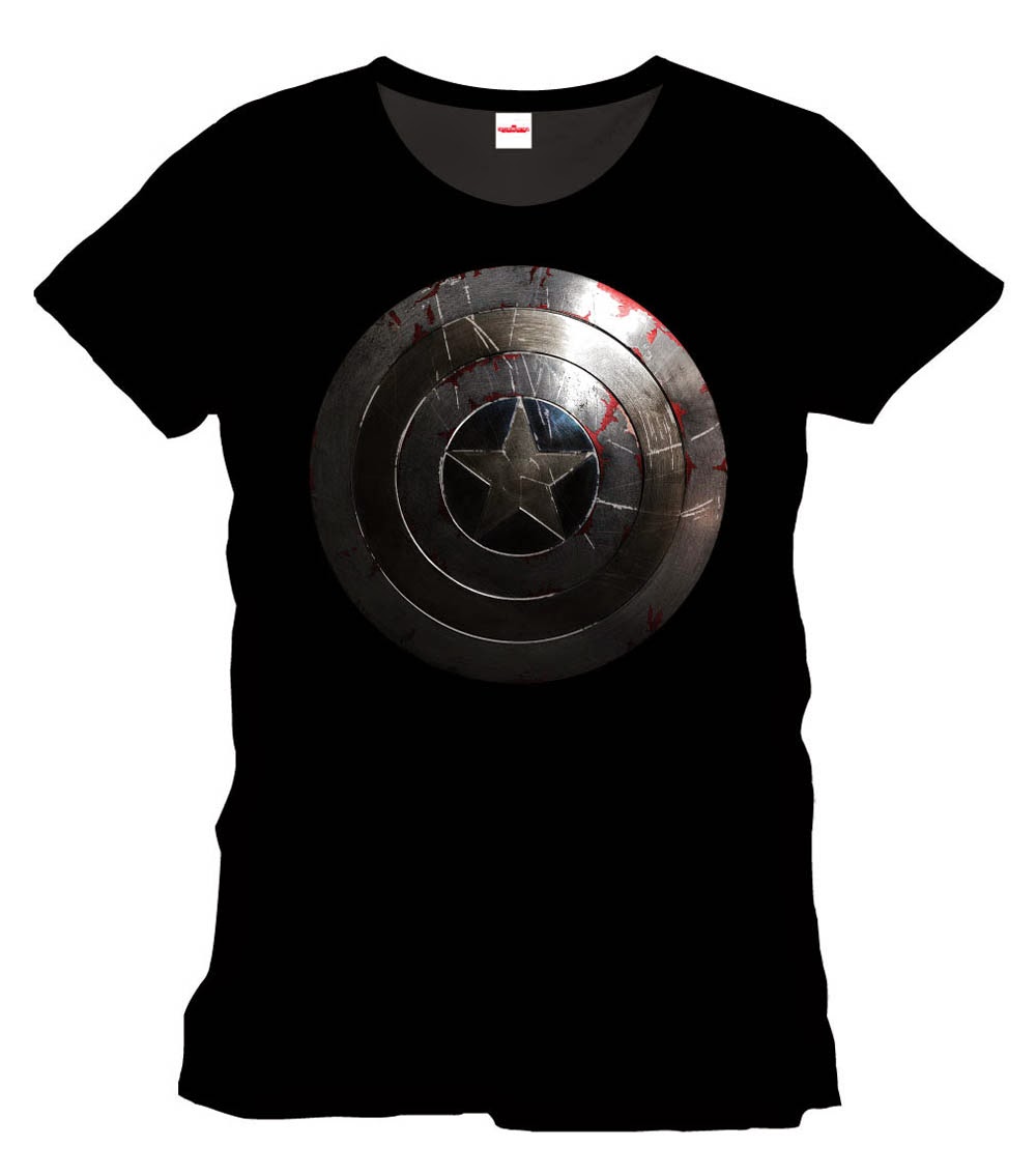 Camiseta Escudo Capitán América gastado