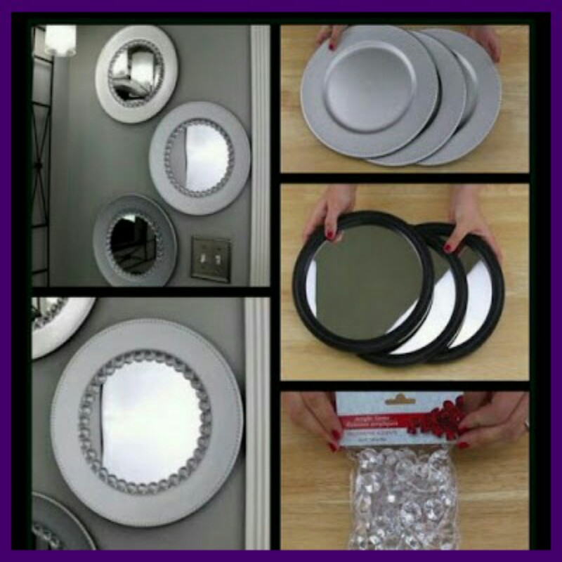 DIY And Household Tips Make Glam Mirrors Using Dollar Tree Items