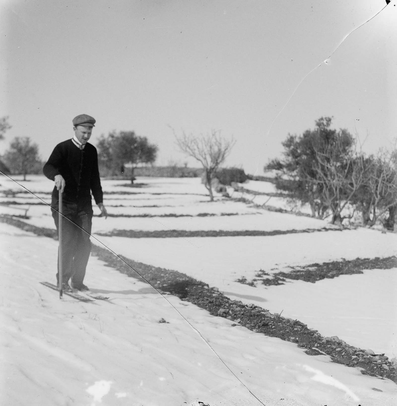 Jerusalem in snow, 1921