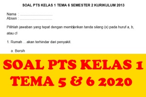 Soal Uts Pts Kelas 1 Tema 5 Semester 2 Sd Mi Kurikulum 2013 Latihan Soal Honorer Brilian