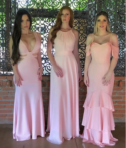 vestido rosa seco para casamento