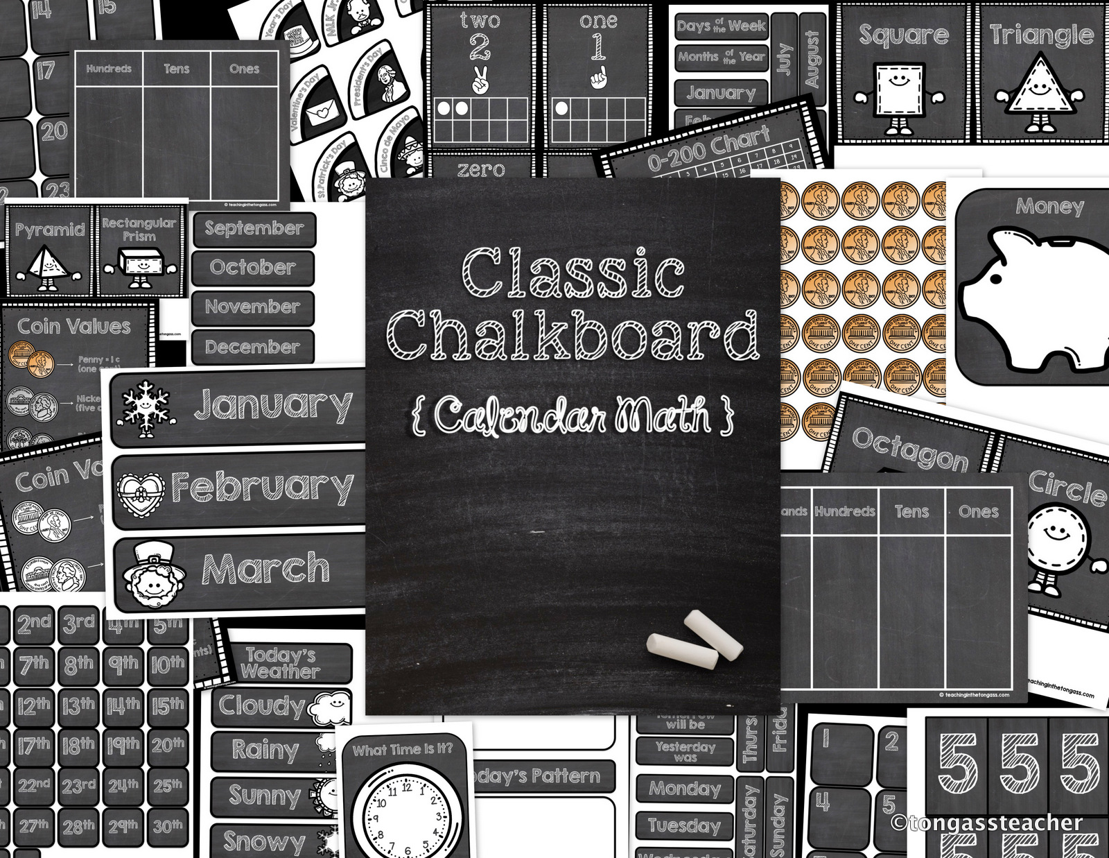 Chalkboard Calendar Math Teaching in the Tongass