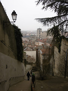 Escaliers retour de Fourvière, Lyon, malooka