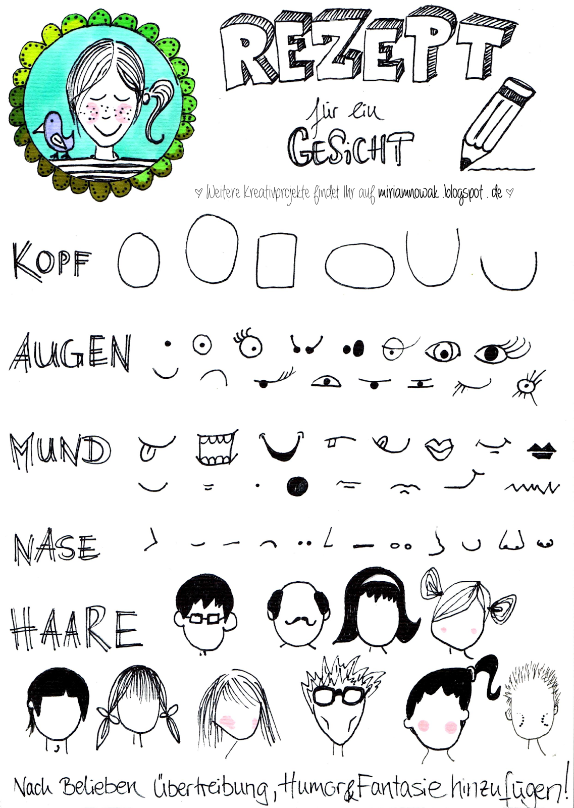 Miriam Nowak : *freebie* So zeichnet man ein Gesicht...