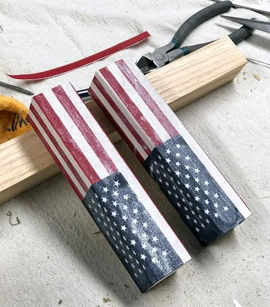 Decoupaged DIY Summer Firework Blocks