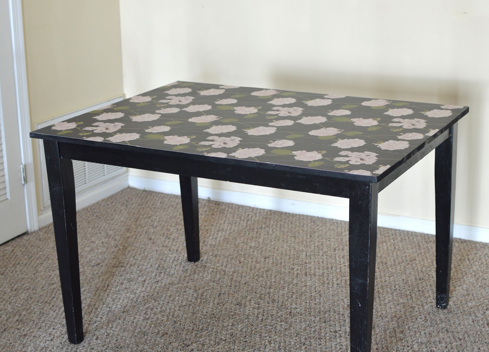 Vikalpah Dining Table makeover using wallpaper + Giveaway!