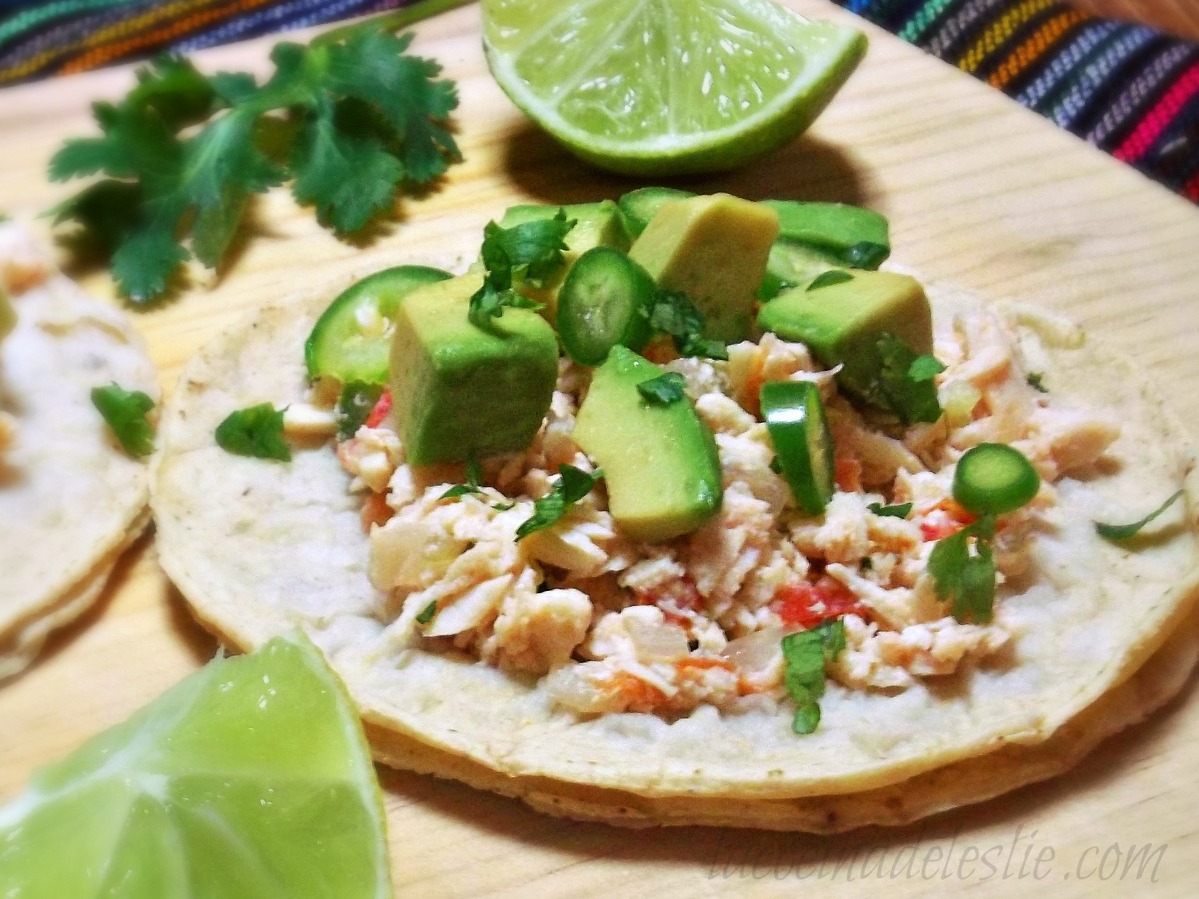 Tacos de Pollo a la Mexicana (Shredded Chicken Tacos) La Cocina de Leslie