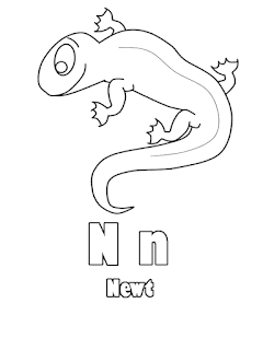 animals and letters coloring pages