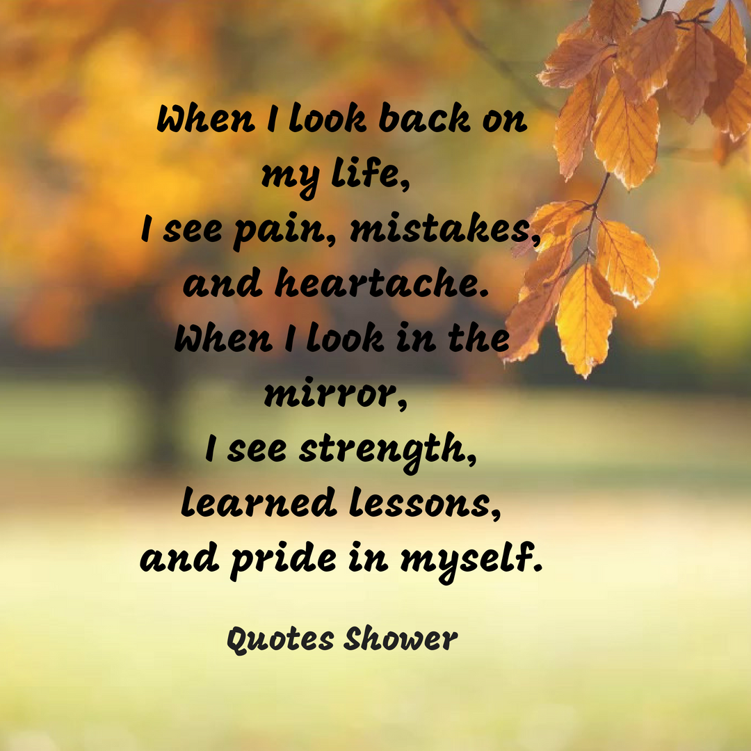 When I look back on my life, I see pain, mistakes, and heartache. 