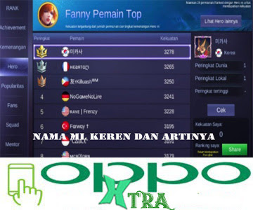 Nama Ml Keren Dan Artinya Oppotutorial