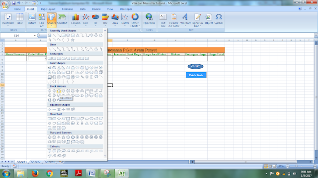 Cara Membuat Visual Basic Application (VBA) sederhana Cara Membuat Visual Basic Application (VBA) sederhana