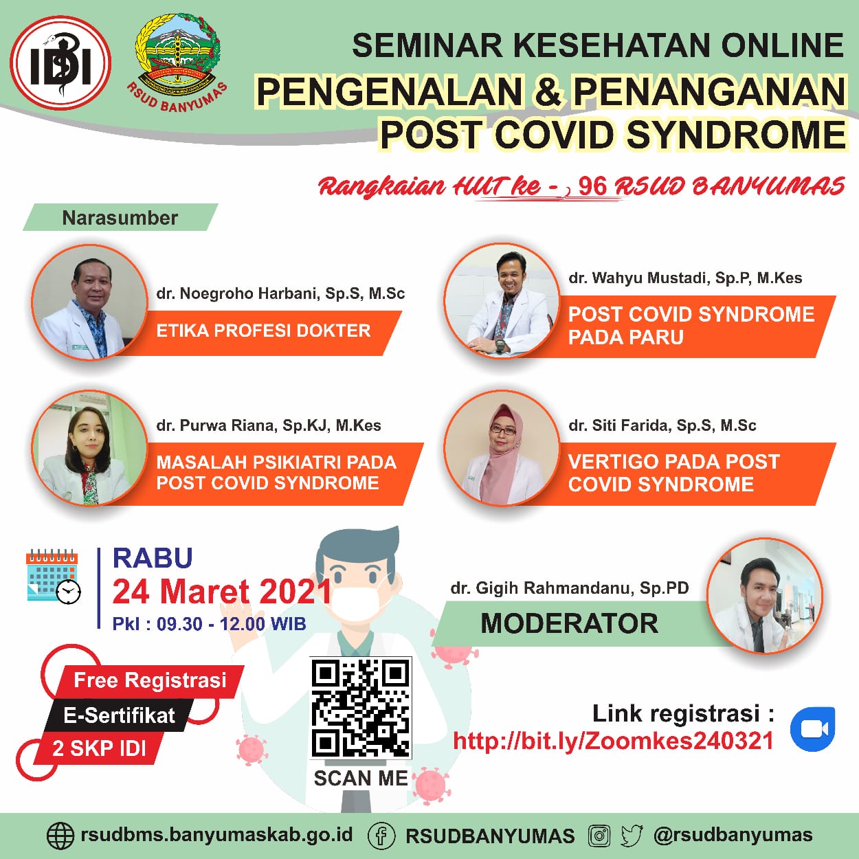 Pengenalan dan Pengangan Post Covid Syndrome - Seminar Online