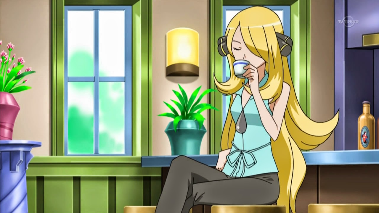 Yes, Cynthia, the Pokémon Champion of the Sinnoh region. 