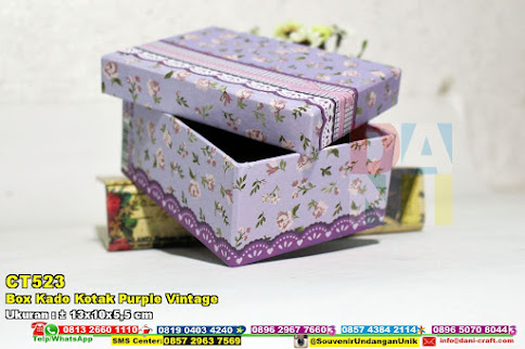 Box Kado Kotak Purple Vintage