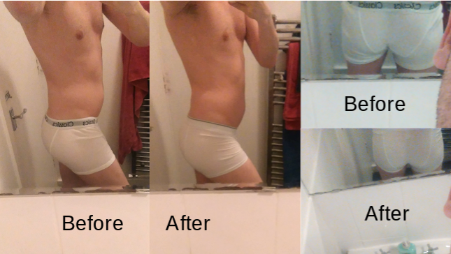squats before and after