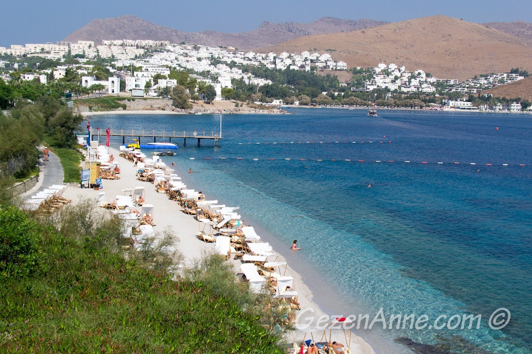 Akyarlar koyunun harika denizi, Xanadu Island otelden manzara, Bodrum