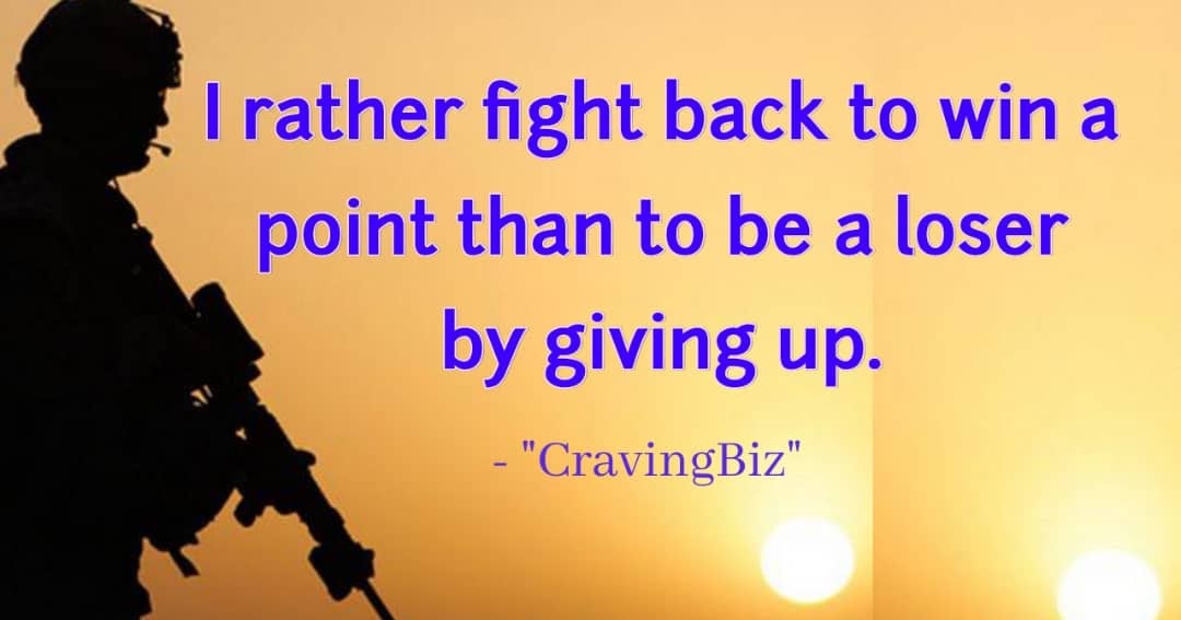 The Power In Fighting Back Motivational Quote