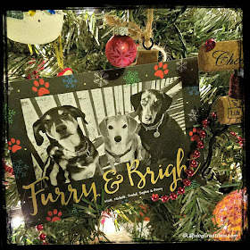 rescue dogs mixed breed christmas tree card