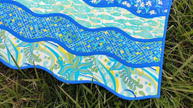 High Tide quilt with Kiamesha fabric for Moda