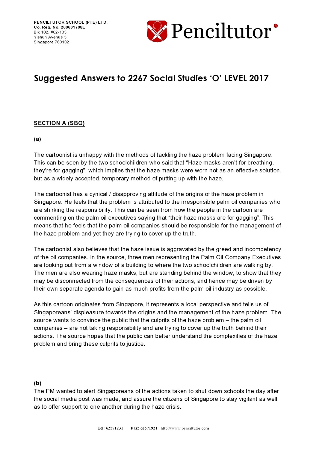 Social studies o level 2020 answers picture