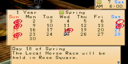 Calendar | Harvest Moon: Back to Nature Guide